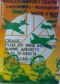 poster benefit concert 4 peace news crass