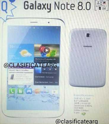 Galaxy Note 8.0 Samsung la prima foto Leaked !