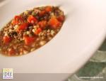 Zuppa d’orzo con lenticchie e zucca