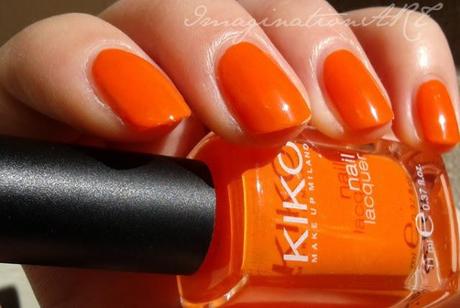 kiko 280 arancione swatch smalto unghie nail polish lacquer orange