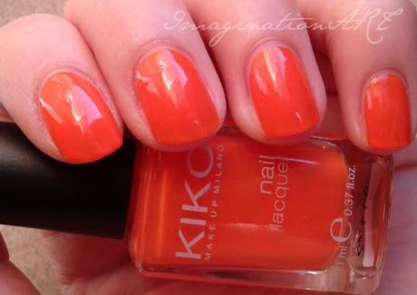 kiko 280 arancione swatch smalto unghie nail polish lacquer orange