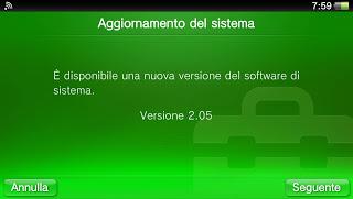 Playstation Vita : online il Firmware 2.05