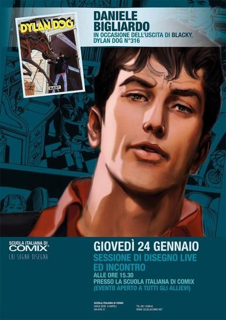 Daniele Bigliardo presenta Dylan Dog #316 alla Scuola Italiana di Comix (NA)