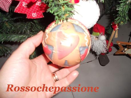 Sfere di Natale in decoupage country