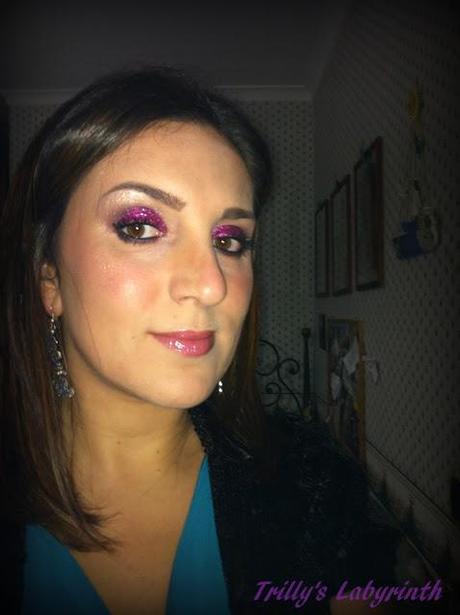 Makeup of the day: una cascata di glitter! ^_^