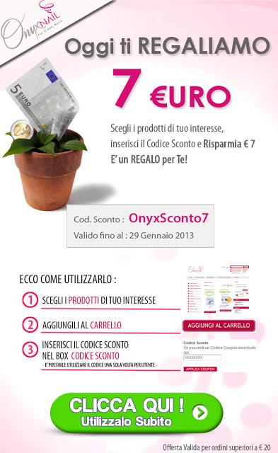 ONYXNAIL ti regala 7 euro per ogni ordine!