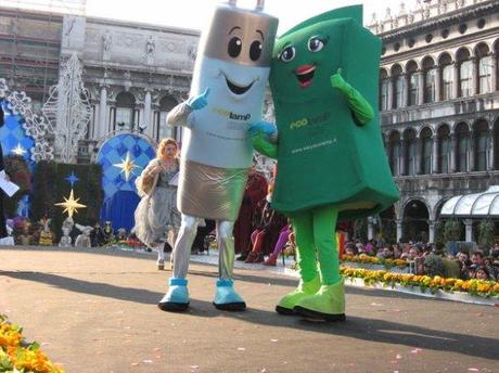 Venezia, Carnevale ecocompatibile, arrivano Voltonio e Bidonia