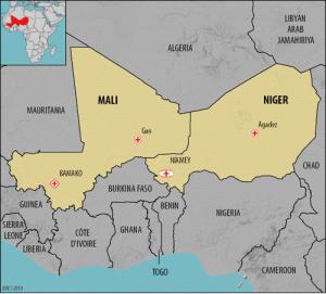 La capitale del Niger Niamey è a qualche ora di viaggio da Gao