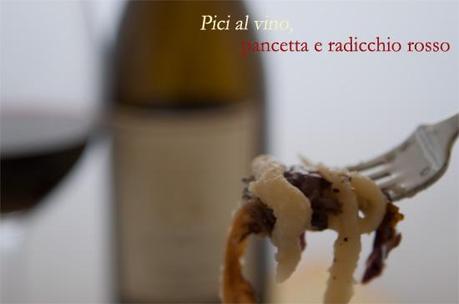 Pici al vino con pancetta e radicchio rosso