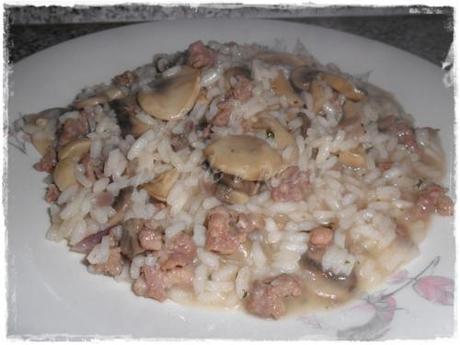 risotto salsiccia e funghi