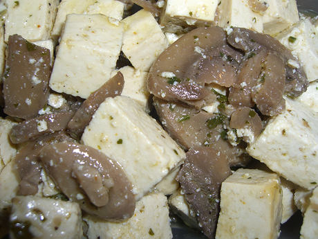 Tofu con i funghi