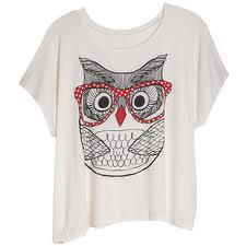 OWL WITH GLASSES- T-shirt personalizzate!