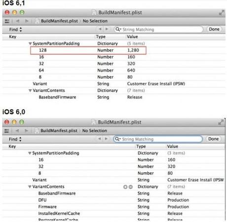 Compare un nuovo device con 128GB di memoria in iOS 6.1 beta 5