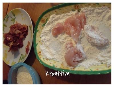 Pollo con speck e scaglie di trentigrana