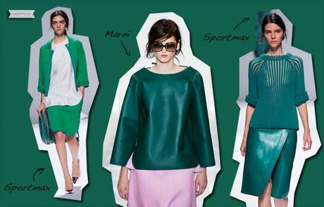 verde smeraldo abiti tendenze moda primavera estate 2013