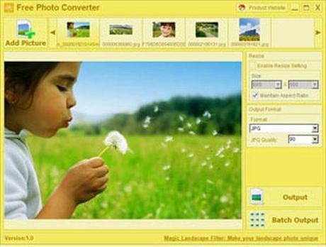 Free Photo Converter - software gratis per ridimensionare e convertire gruppi di immagini