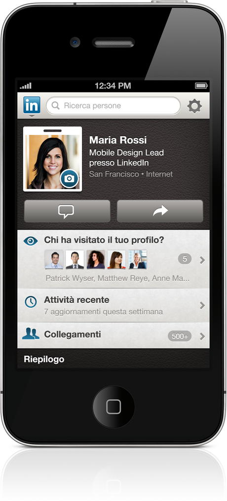 LinkedIn on iPhone