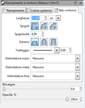 Regoliamo lo spessore del tratto