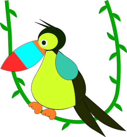 Il tucano realizzato con Inkscape