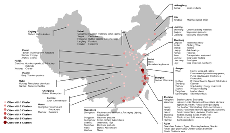 Dipartimenti industriali in Cina. Fonte: Li & Fung Research Centre; The Beijing Axis Analysis.