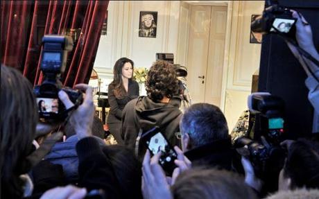 Monica Bellucci at Dolce & Gabbana store