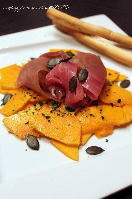 Carpaccio di zucca con tonno affumicato - Paperblog