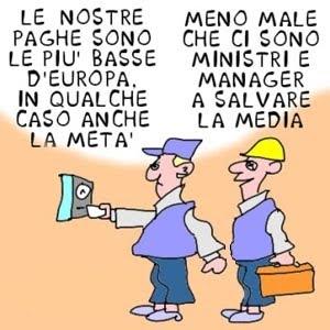 Blocco degli stipendi per la povera gente, ma non per 