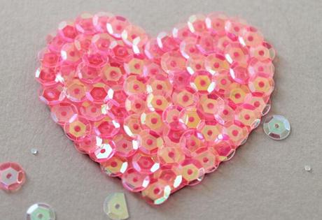 tutorial heart glitter