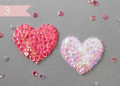 tutorial heart glitter