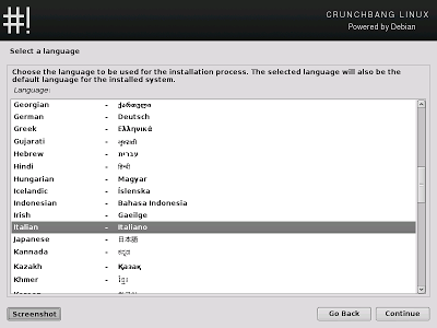 Installazione e prova di Crunchbang Linux 11