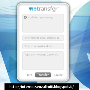 Inviare file pesanti con WeTransfer