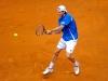 Italia's Andreas Seppi returns the ball against Croatia's Ivan Dodic during the Davis Cup 1st round World Group in Turin, Italy, Friday, Feb 1, 2012. (Ap Photo/Massimo Pinca)