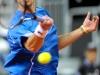 Italia's Andreas Seppi returns the ball against Croatia's Ivan Dodic during the Davis Cup 1st round World Group in Turin, Italy, Friday, Feb 1, 2012. (Ap Photo/Massimo Pinca)