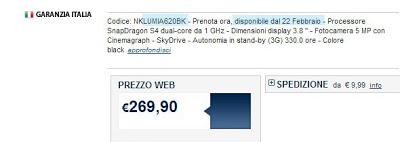 Lumia 620 a 269 euro a fine febbraio