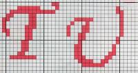 Schema punto croce: L'alfabeto rosa, maiuscolo e minuscolo