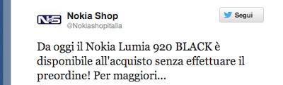 Nokia Lumia 920 senza prenotazione presso NStore