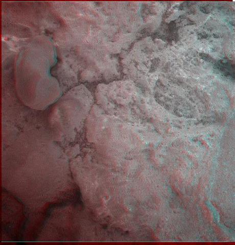 OPPORTUNITY sol 2694 Microscopic Imager Tislade 2 anaglyph