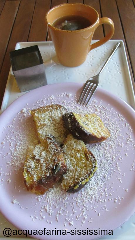 pain perdu di panettone con cocco