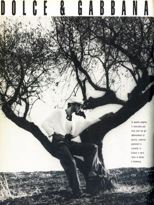 Dolce & Gabbana su Mondo Uomo 1991