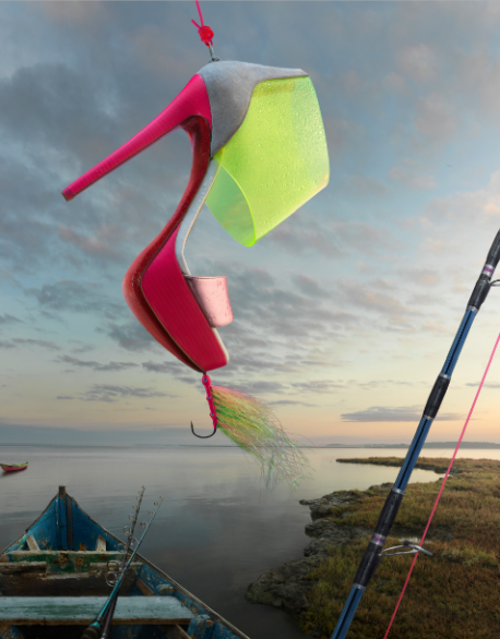 A pesca con una...Louboutin!