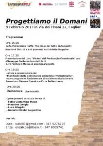 “Progettiamo il Domani”, mostra fotografica, live painting e poesia, 9 febbraio 2013, Cagliari