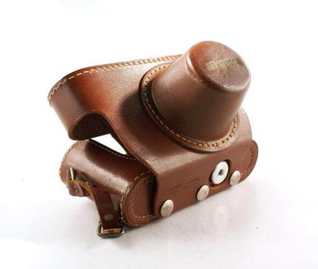 vintage leather camera case