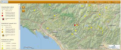 Scossa di terremoto in Toscana