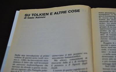 Su Tolkien, di Isaac Asimov in Le Fasi del Caos, Urania 1993
