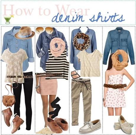 how to wear denim shirts. ♥