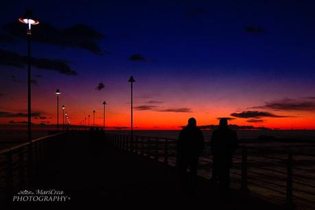 Marina di Massa molo al tramonto