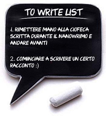 To Write List - gennaio 2013