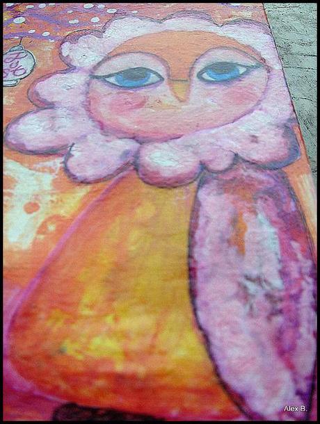 quadro mixed media c'e'crisi shop art journal pages january 083