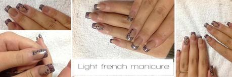 #28 Nac: Light french/holo manicure.