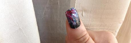 #27 Nac:  New Year's Eve fireworks nailart